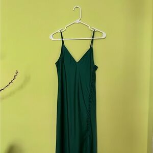 Banana Republic Emerald Slip Dress w. Buttons size 0